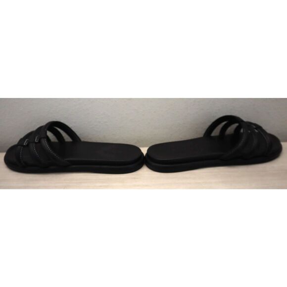Olukai 20514-4040 Women's Sz 9W Black Leather Tiare Slide Sandals - Picture 12 of 14